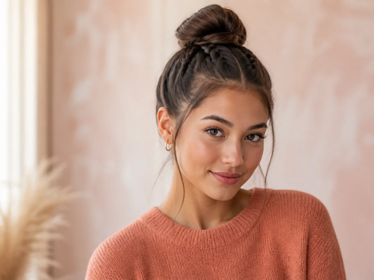 Sleek Braided Topknot