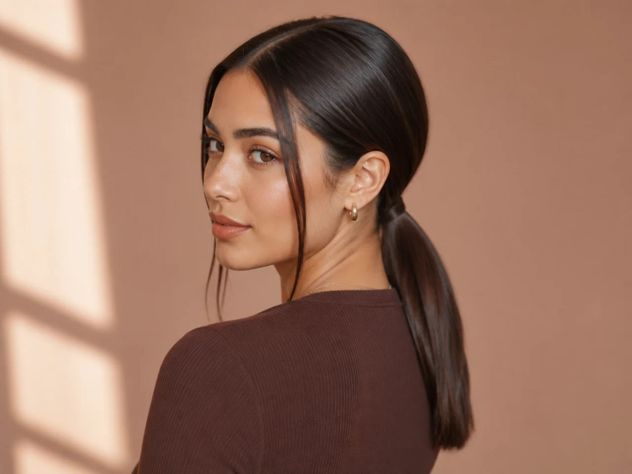 A low ponytail