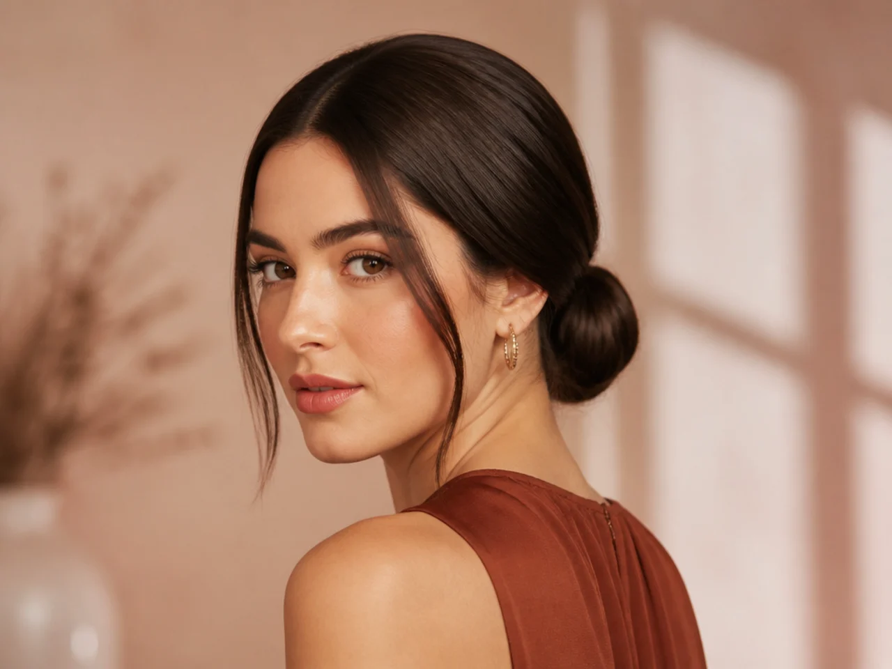 A low chignon