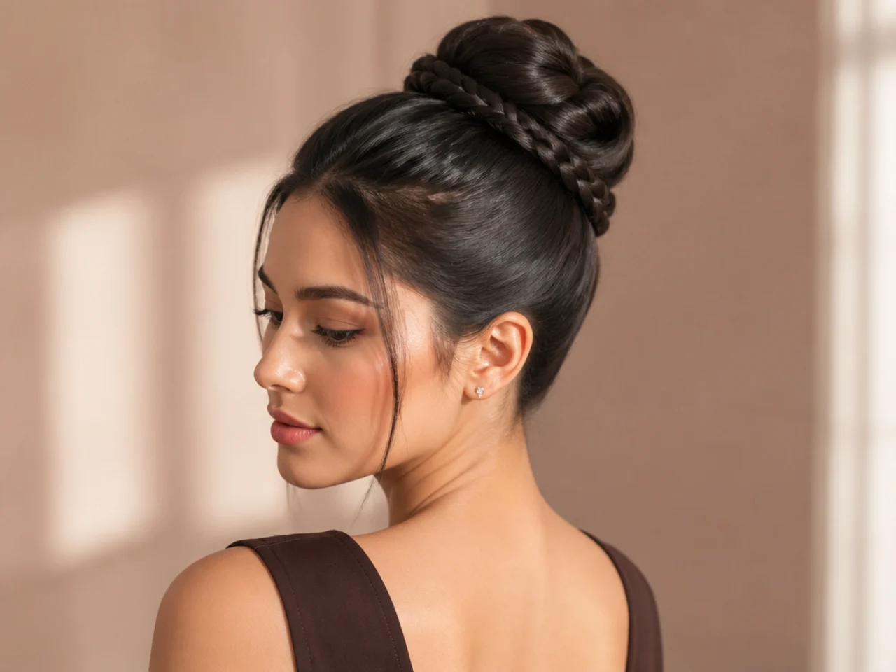 A bun built on a braided base