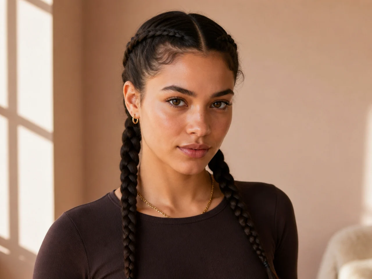 Two tight boxer braids