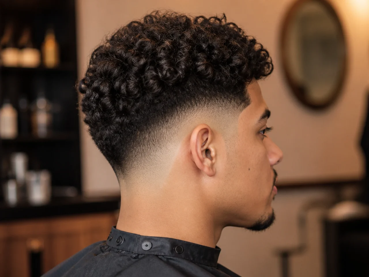 Drop skin fade with bare skin at the curve's lowest point