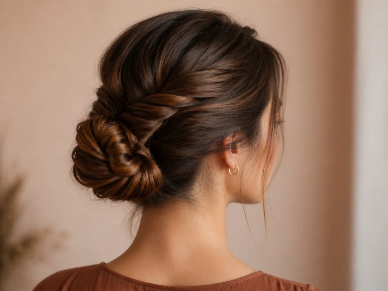 A rope twist bun