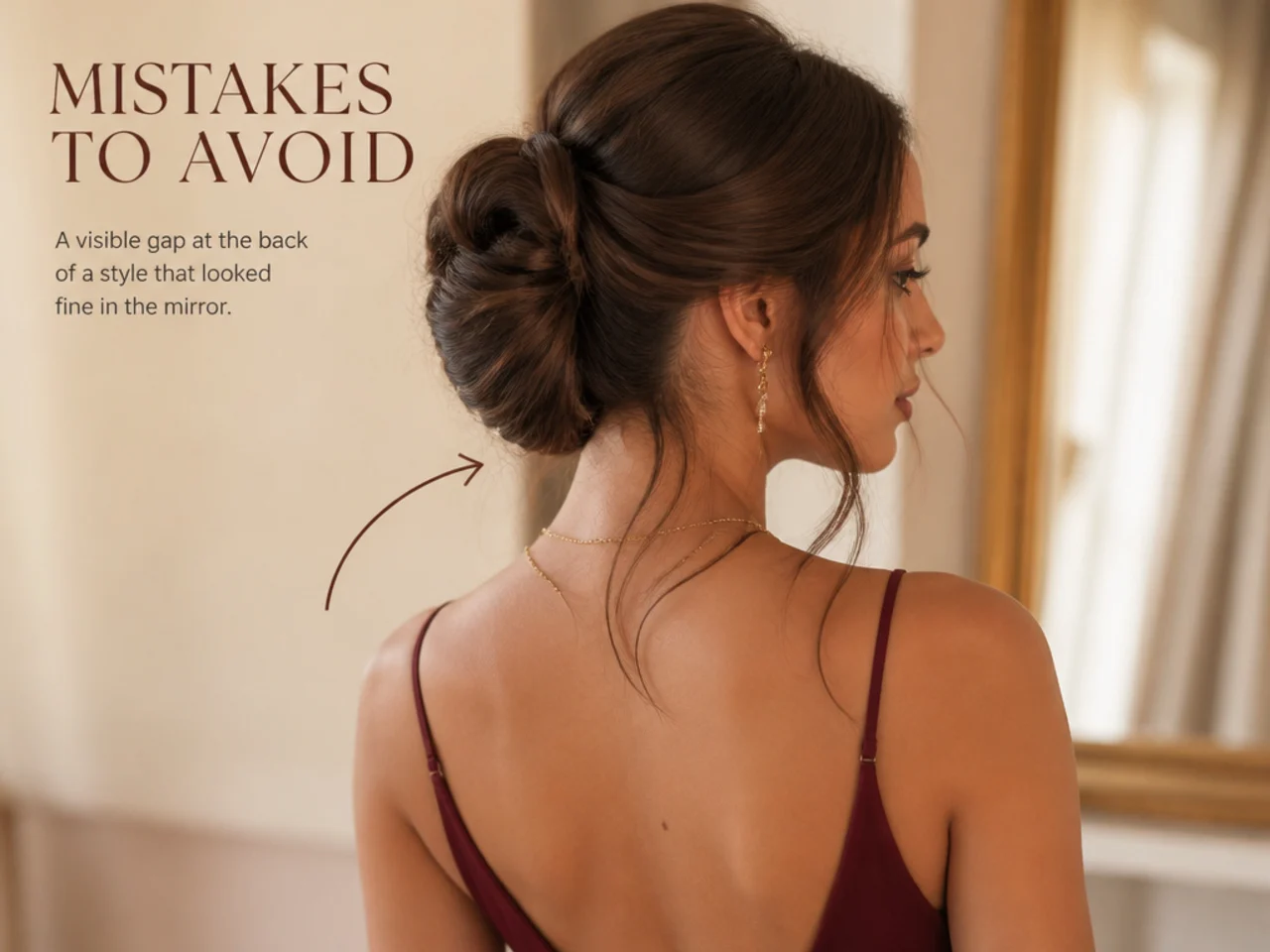 A visible gap at the back of a style that looked fine in the mirror