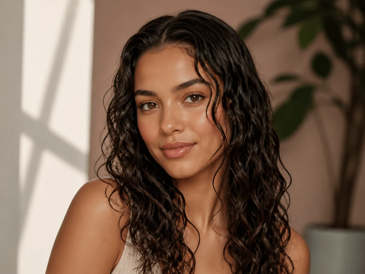 A light gel applied over leave-in
