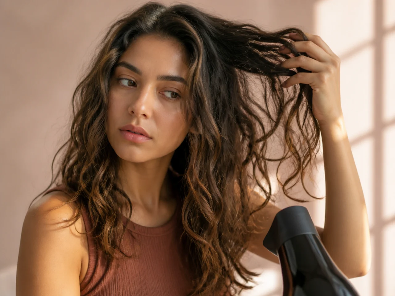 Hair disturbed while drying