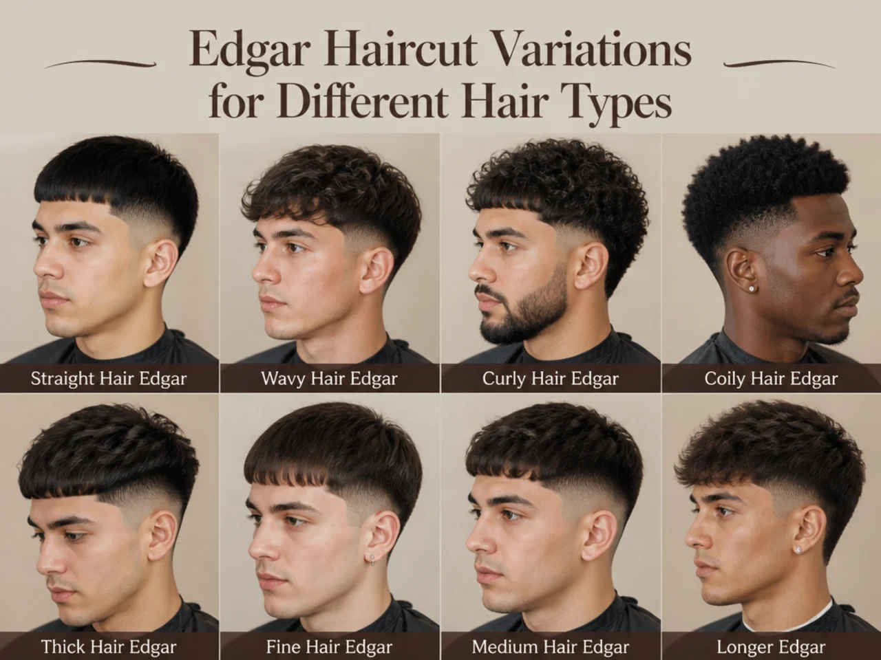 Edgar Haircut Variations for Different Hair Types