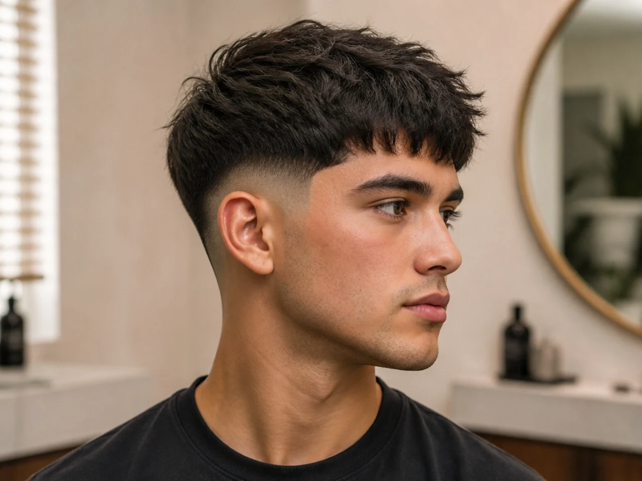 Styling an Edgar Haircut at Home