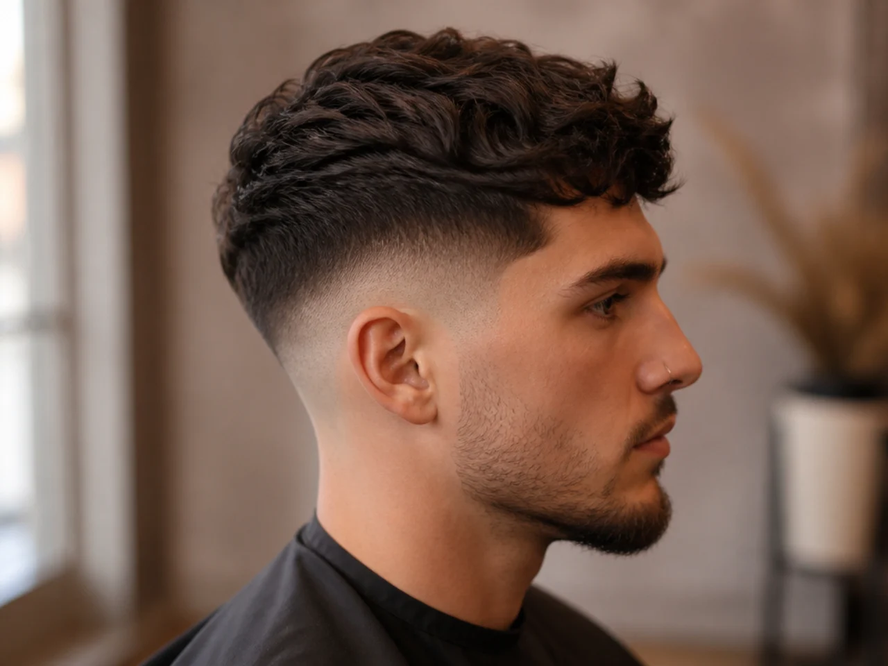A mid skin fade