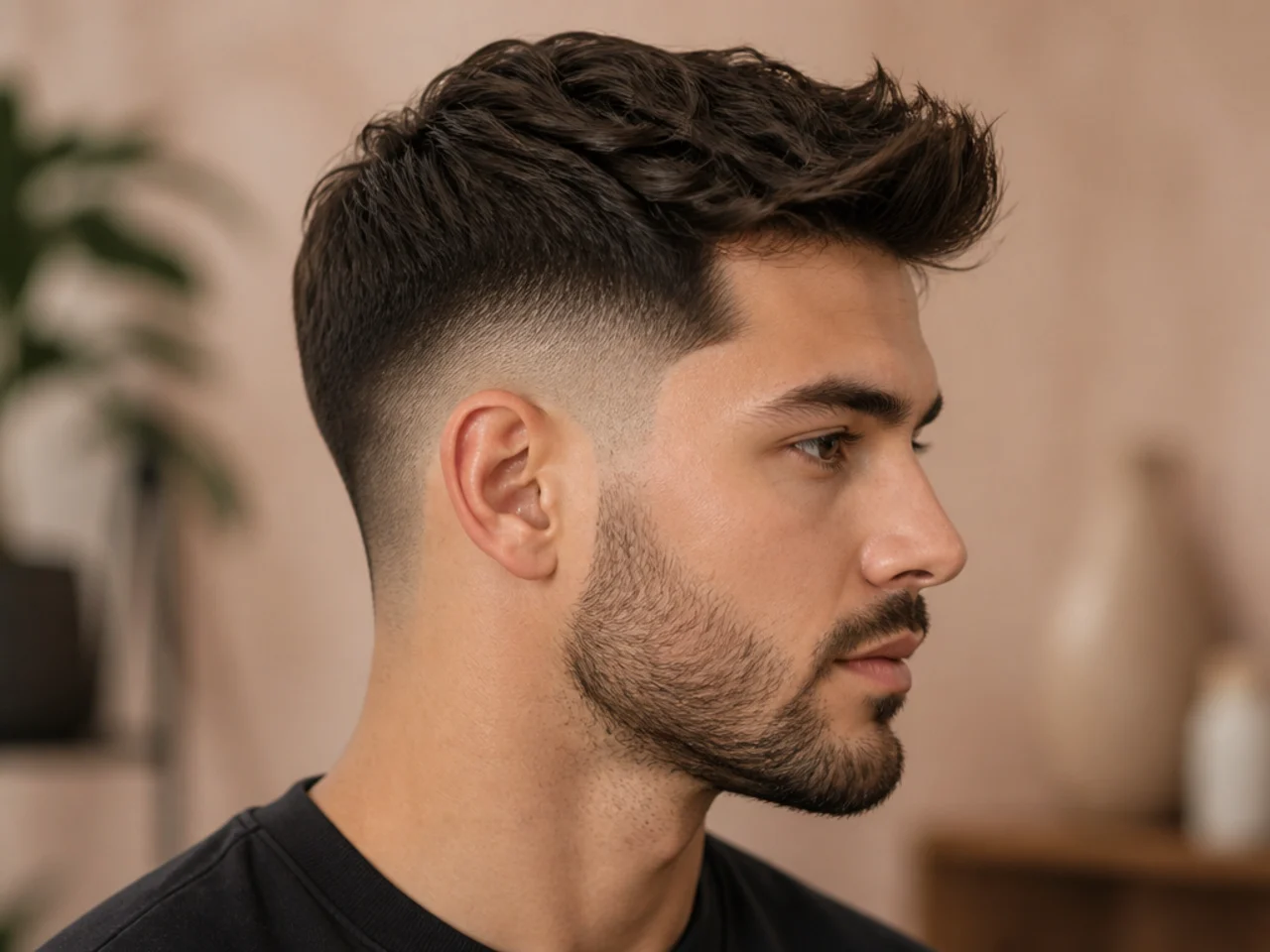 A temple fade at the corners only