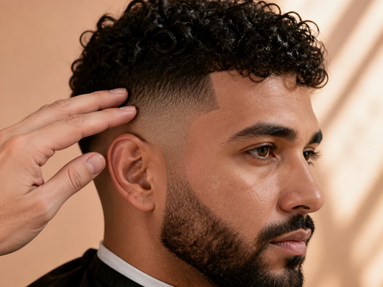 A fade being checked under raking light