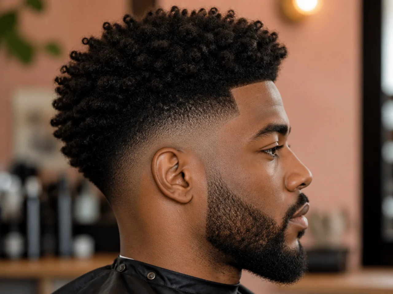 Low Temp Fade with Thick, Medium Curls