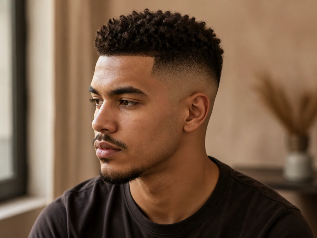 A high fade at the parietal ridge