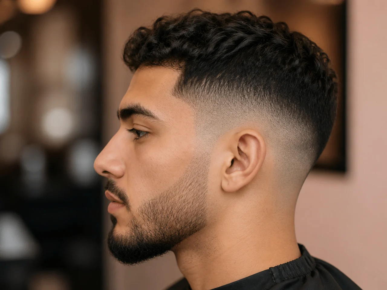 A continuous gradient with no visible line on the side of a head