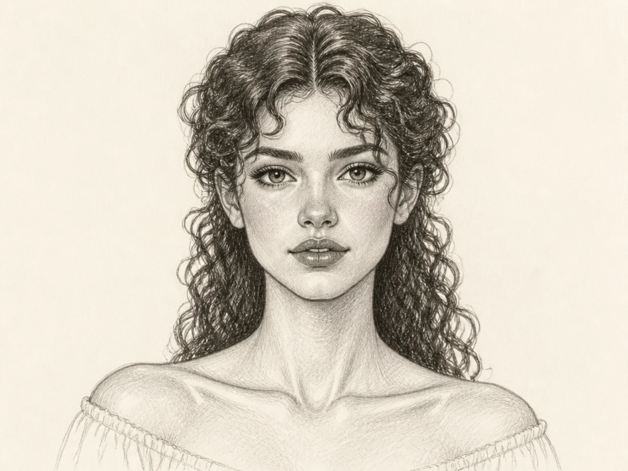 Hair drawn entirely behind the shoulders