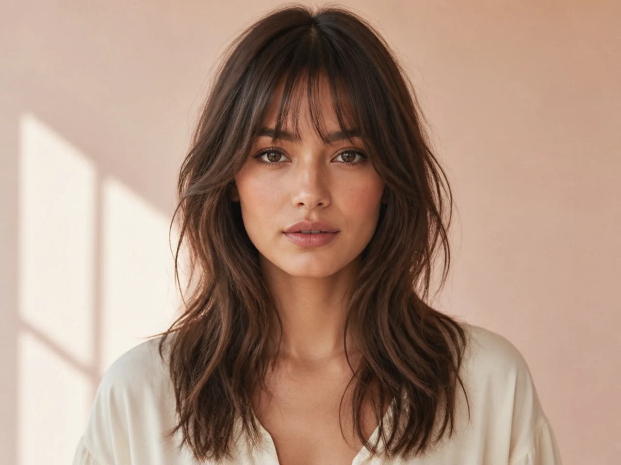 A fringe with long face-framing pieces