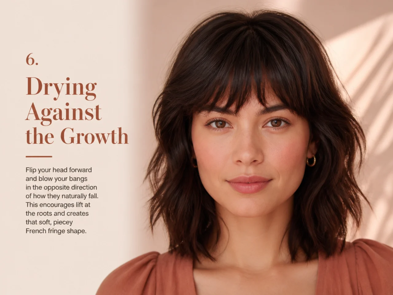 A fringe dried against its growth direction
