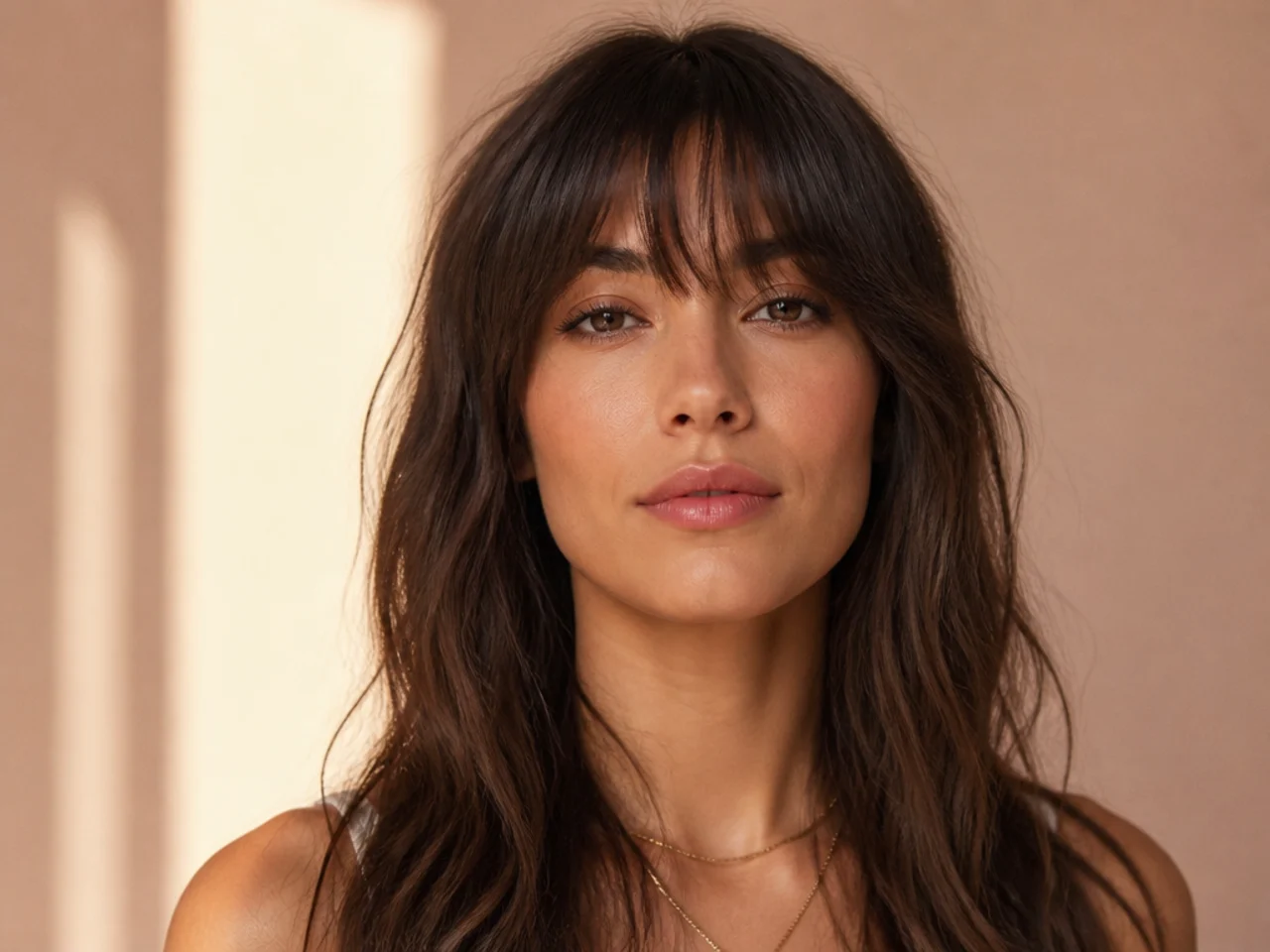A fringe on day-two hair holding its shape
