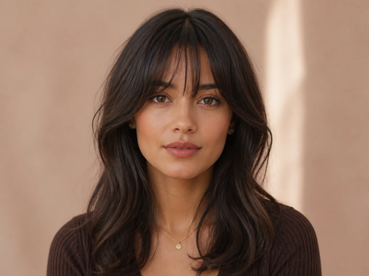French bangs with curtain corners