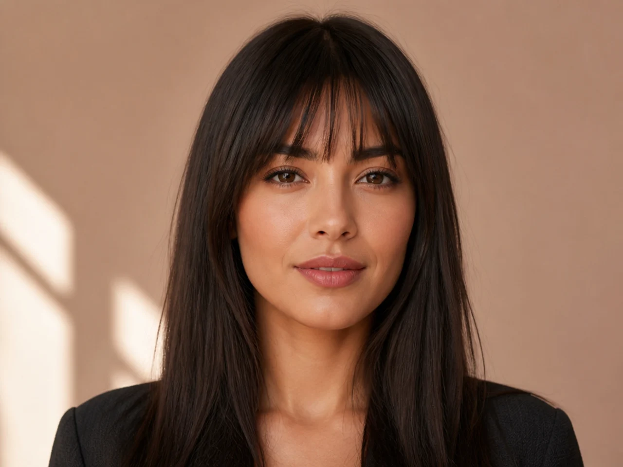 French bangs on straight hair