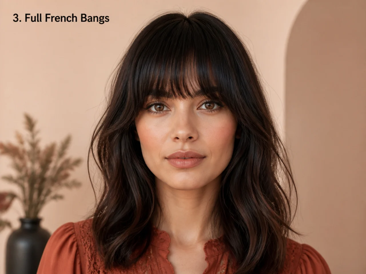 Full dense French bangs