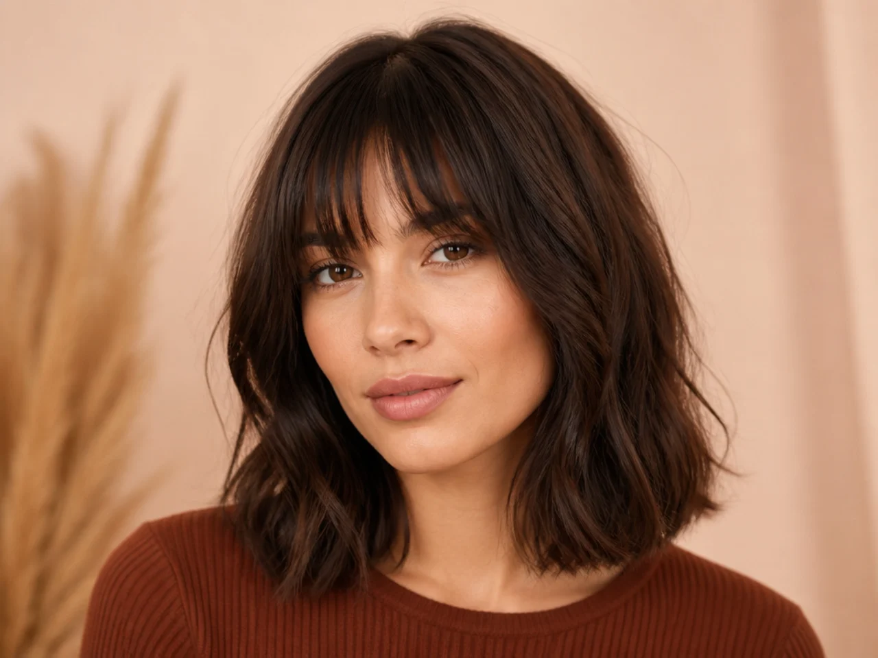 Three-quarter view of a finished French fringe