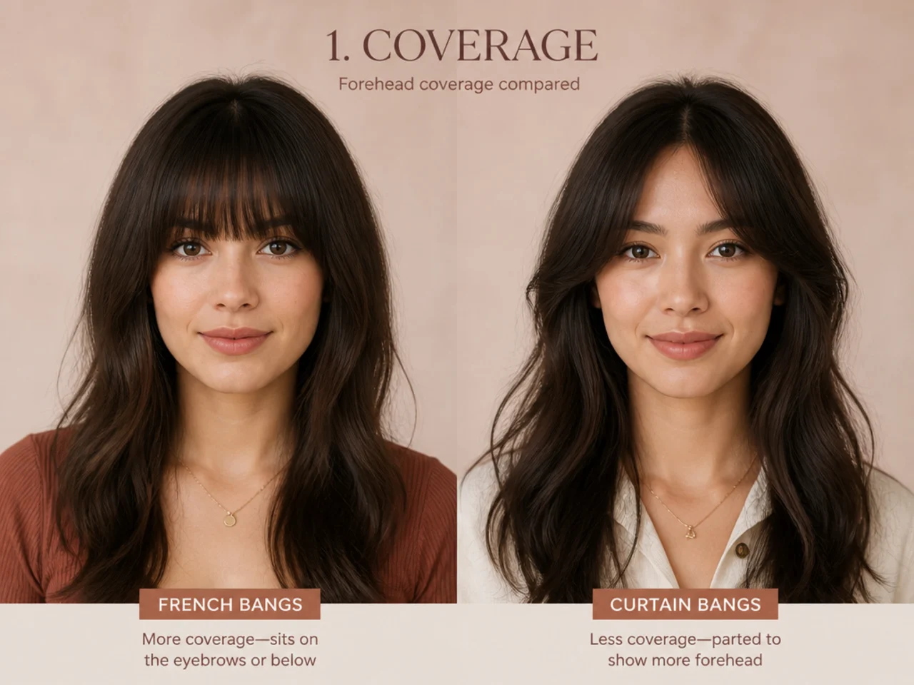 15 French Bangs vs Curtain Bangs Compared