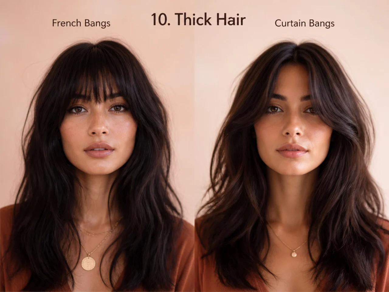 Both cuts on thick hair