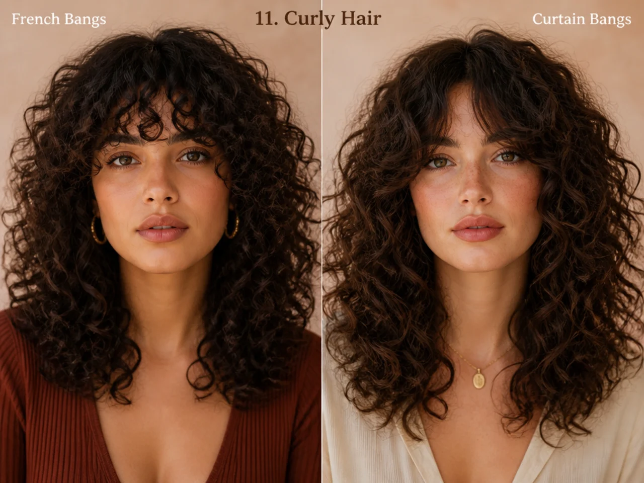 Both cuts on curly hair