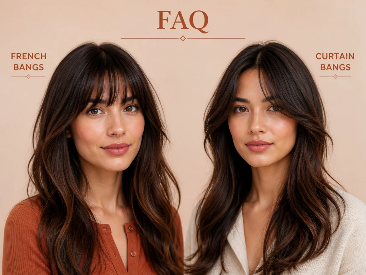 Three-quarter view of both fringe types