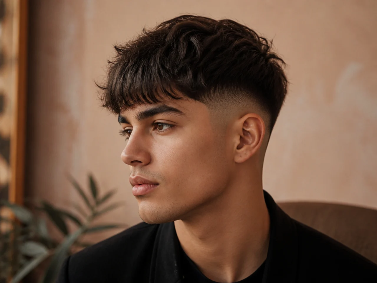 A fringe above a blurred taper with no visible line