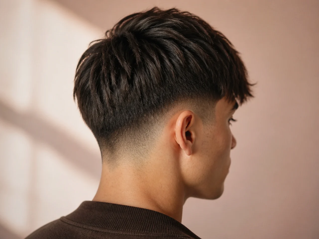 A fringe and fade at week three of growth