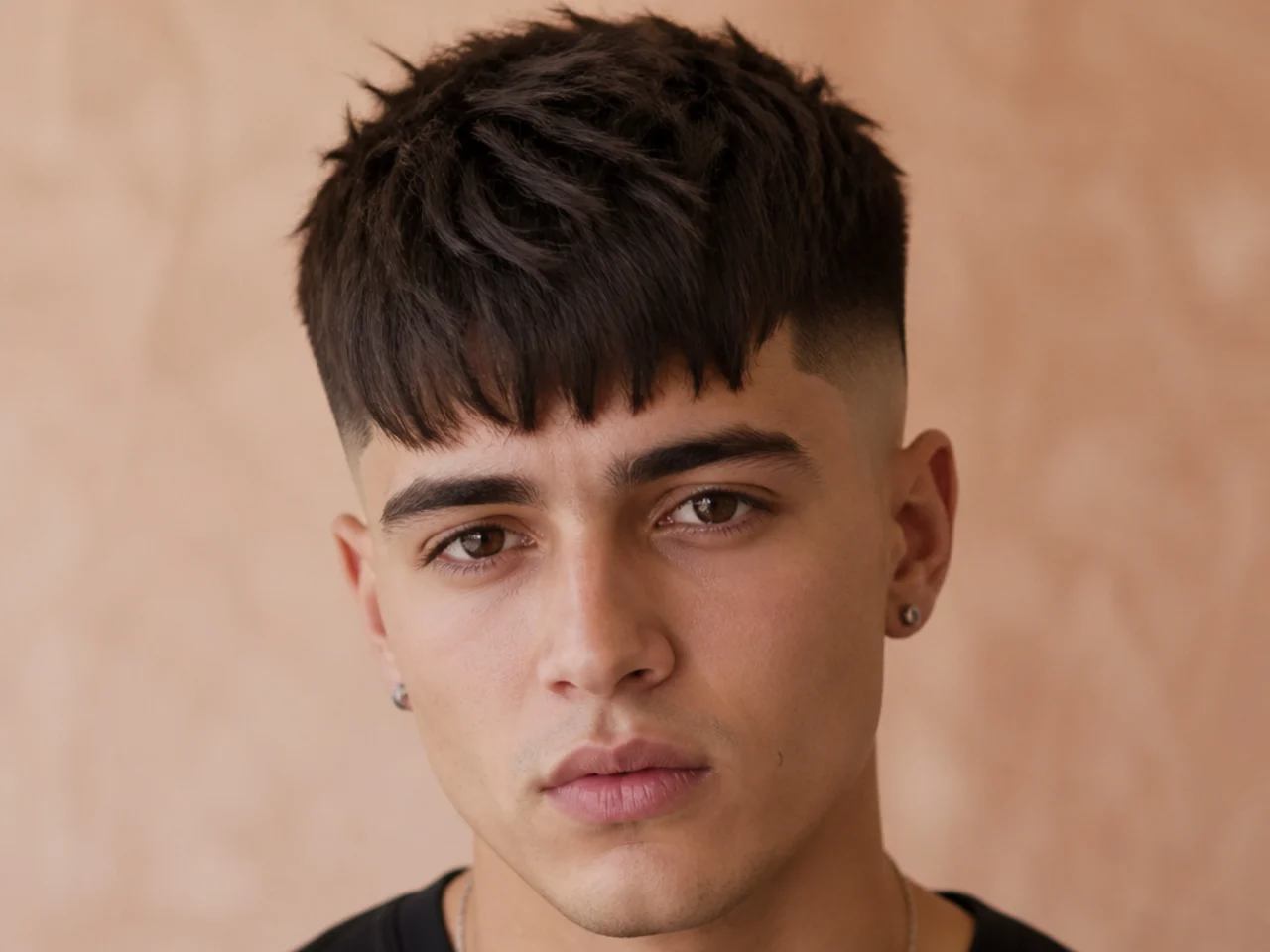 A fade cut too far into the fringe corner at the temple