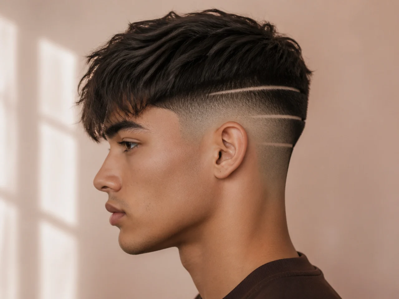 Low, mid and high fade lines marked on a head