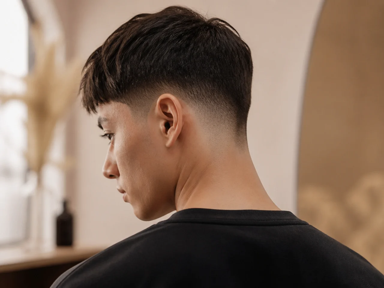 A fringe cut too short after drying