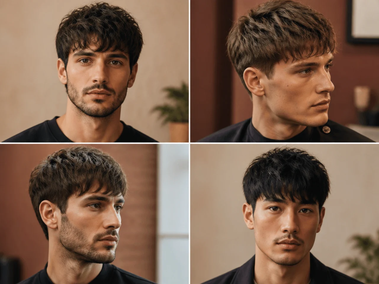 Refined grown-man fringe with subtle length and clean professional finish