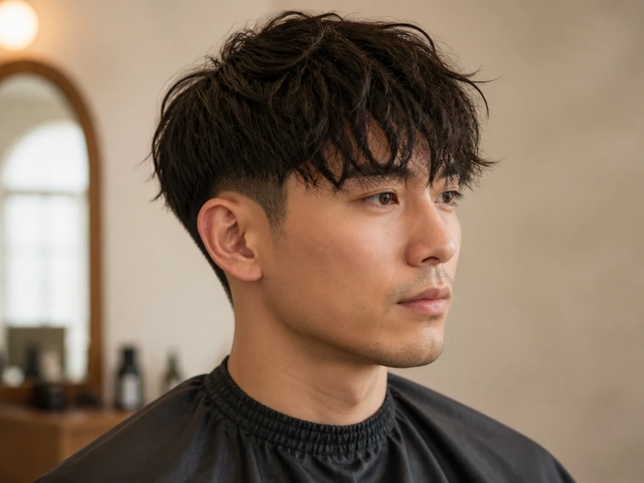 Modern effortless fringe haircut with soft brow-grazing weight and natural air-dried texture