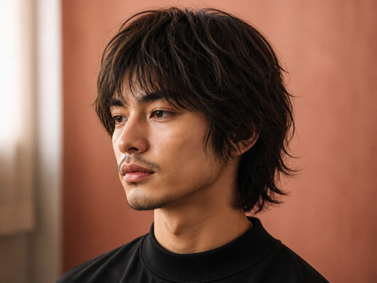Shoulder Length Shag with Bangs