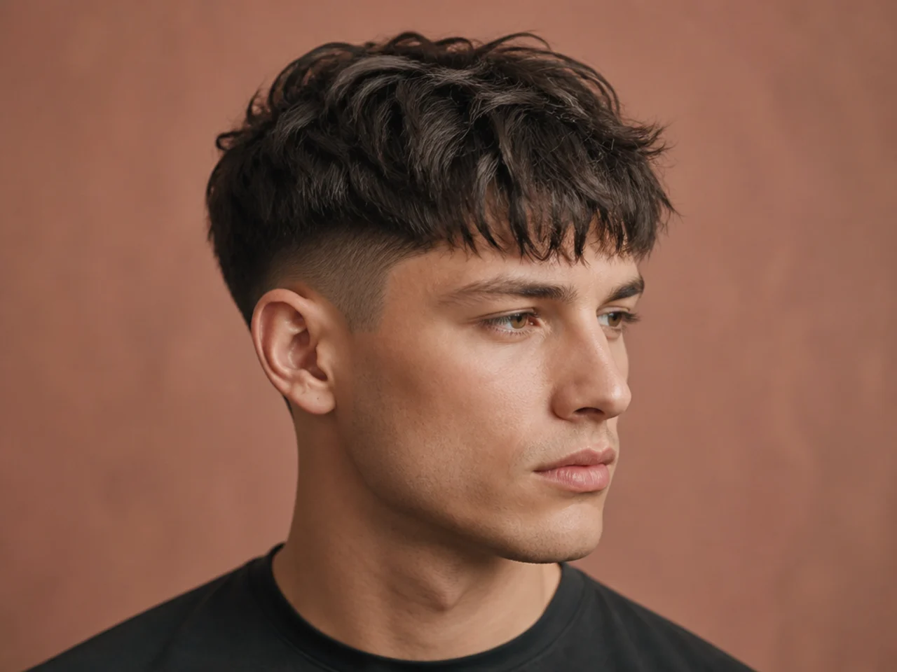 Disconnected fringe with layered top and ultra-short sides