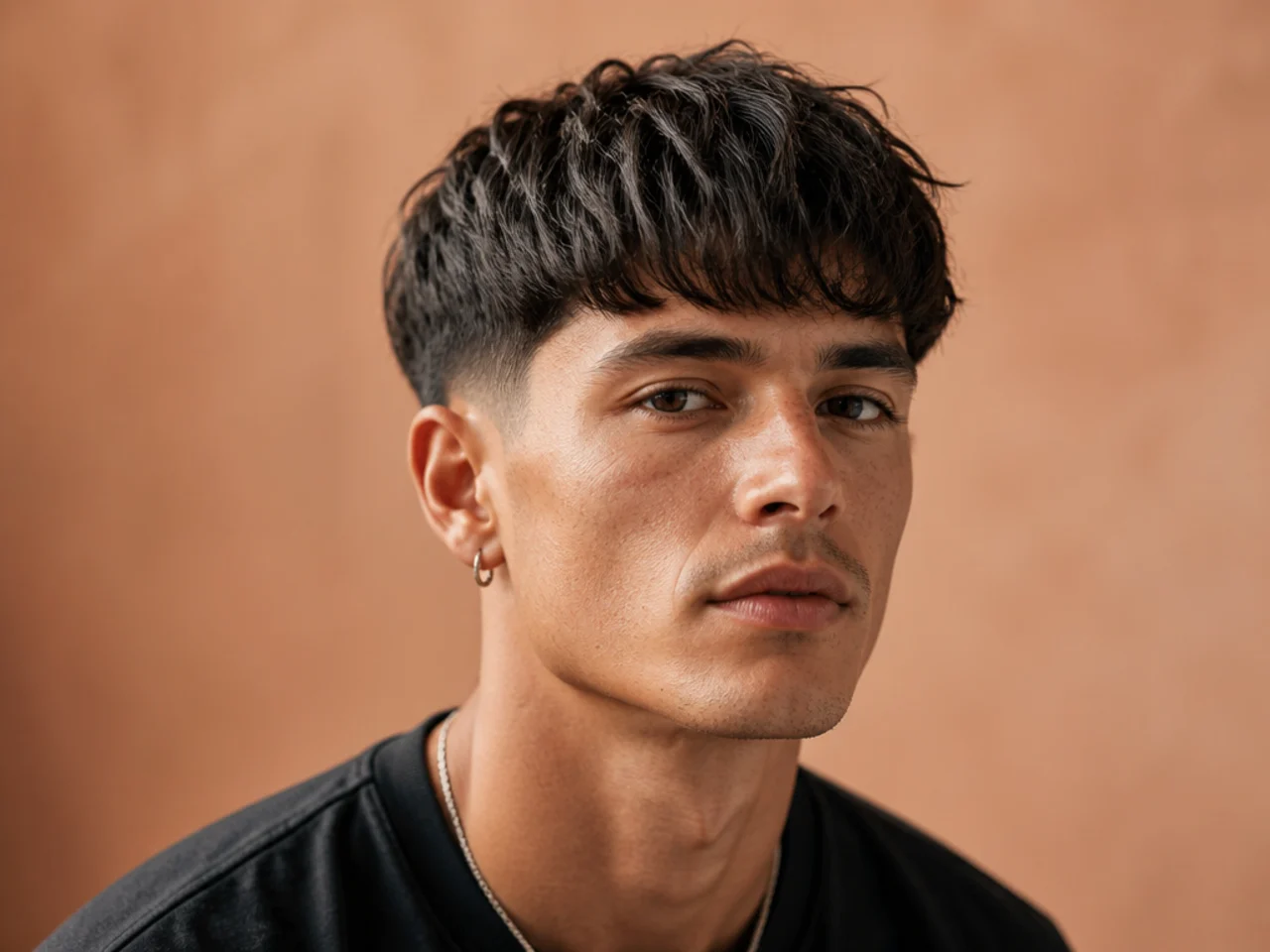 How can I ask my barber for a textured fringe?