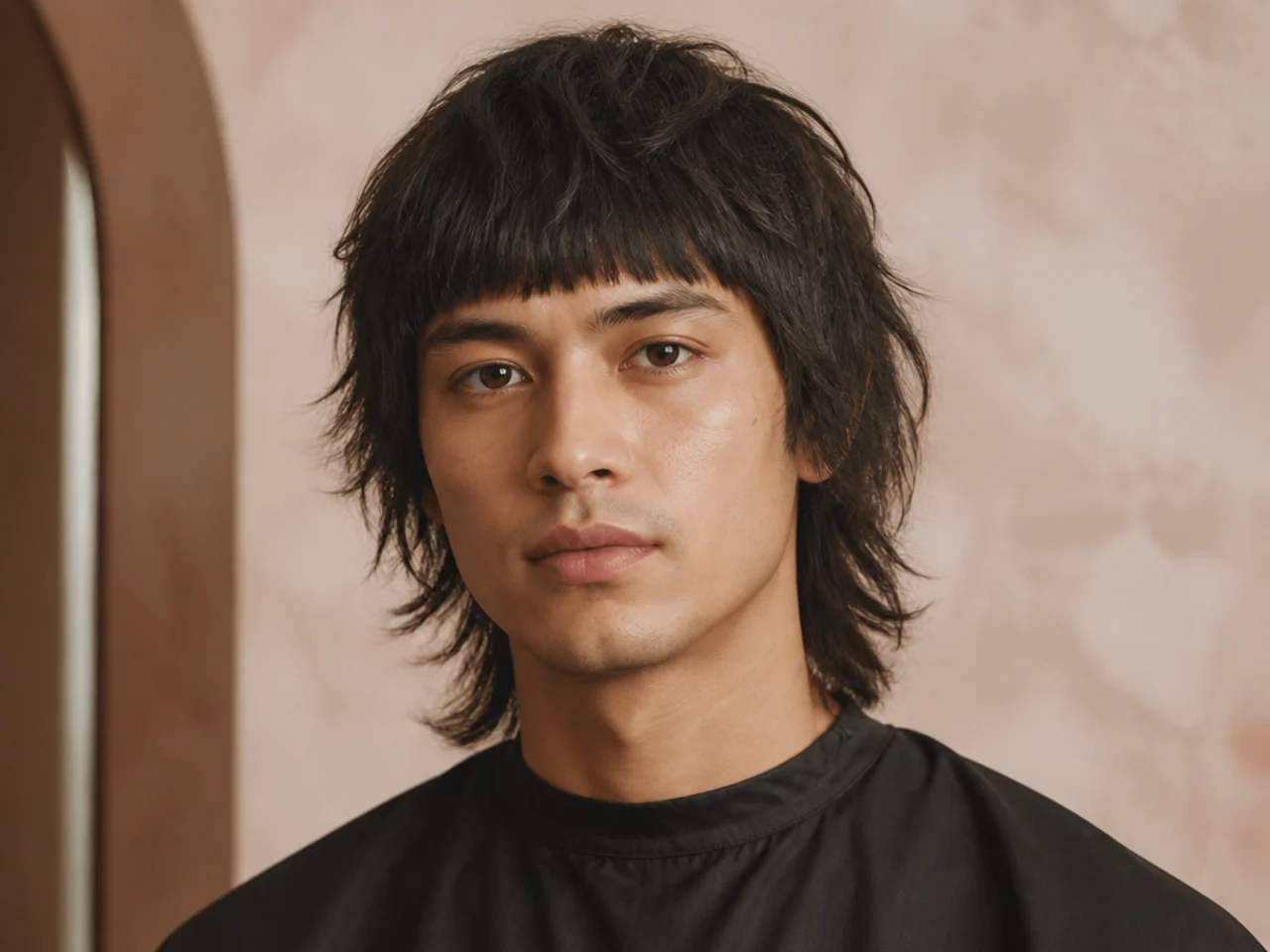 Messy Shaggy Haircut with Short Fringe