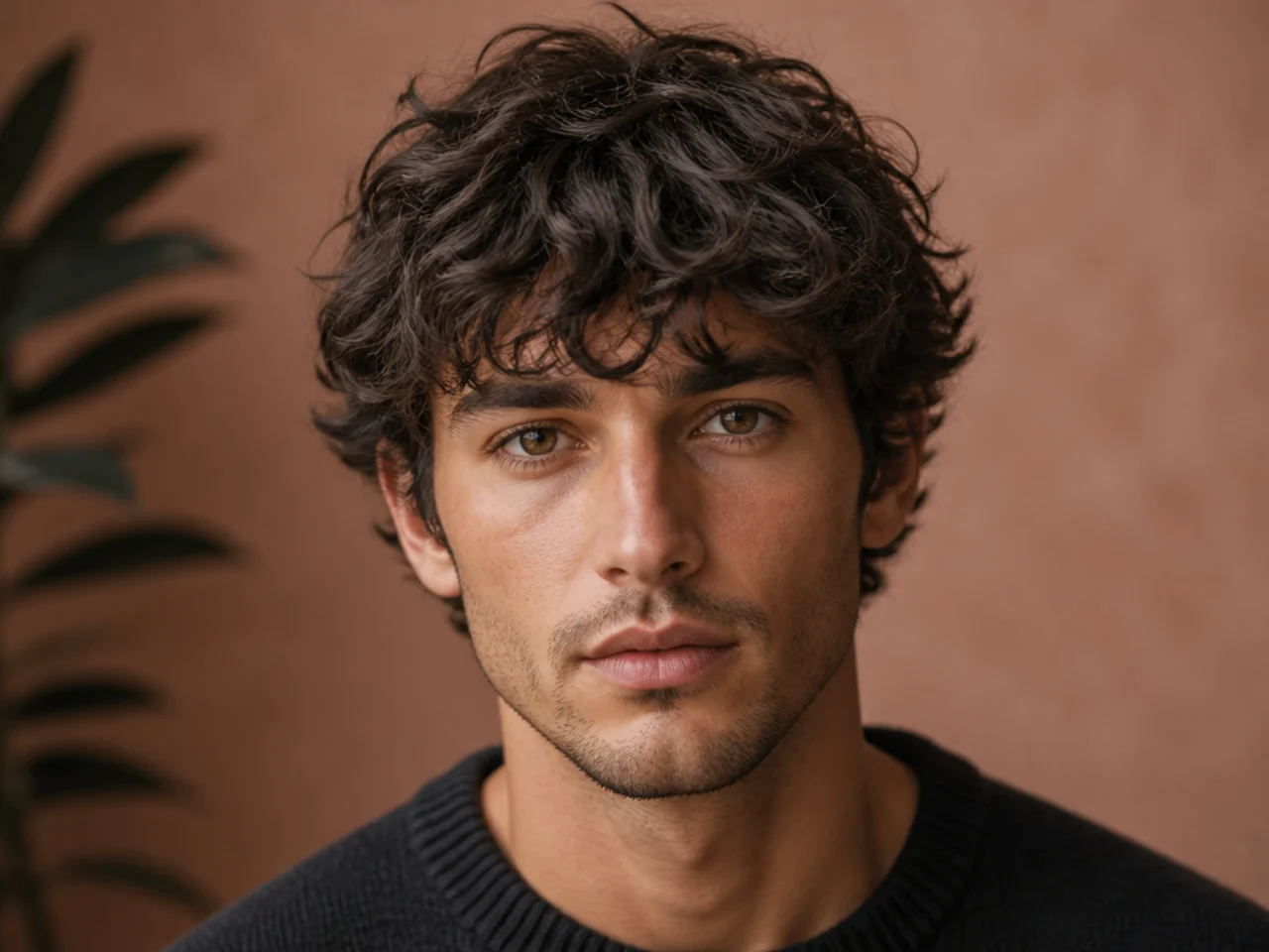Wavy fringe hairstyle with sculpted flow and natural movement