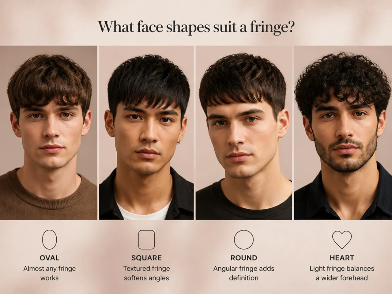 What face shapes suit a fringe?