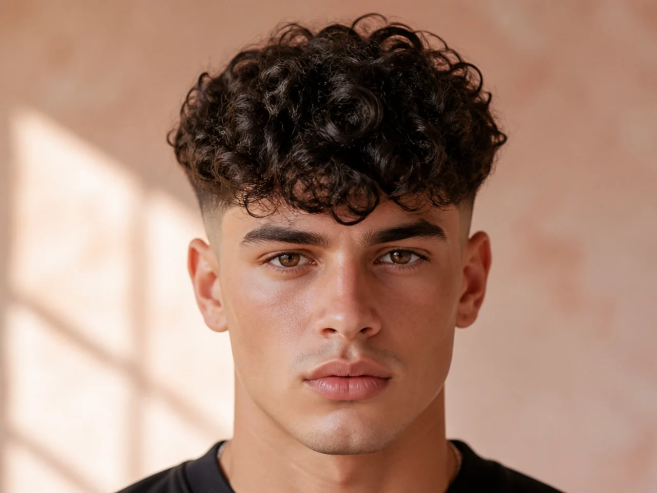 Curly hair shown as a crop and as a fringe