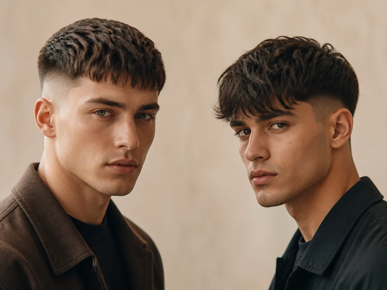 Side-by-side three-quarter views of a crop and a fringe