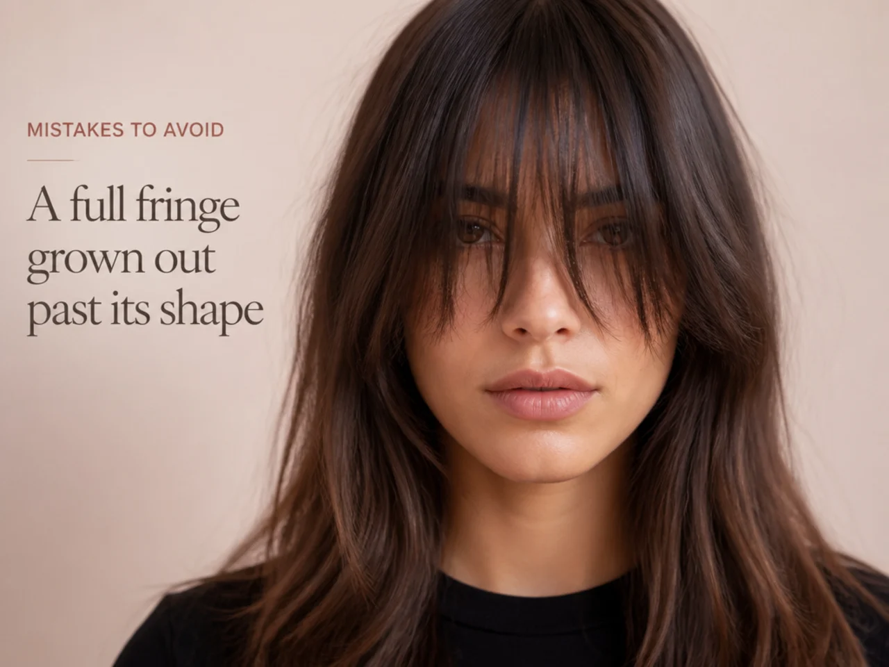 A full fringe grown out past its shape