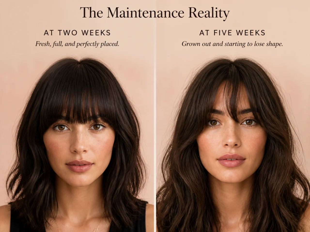 A full fringe at two weeks and at five weeks