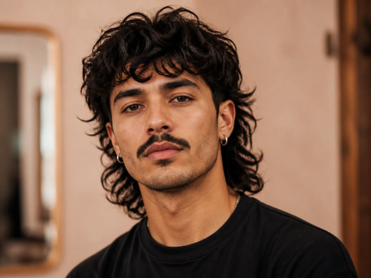 Retro full mullet with 80s-referenced structure and modern proportions