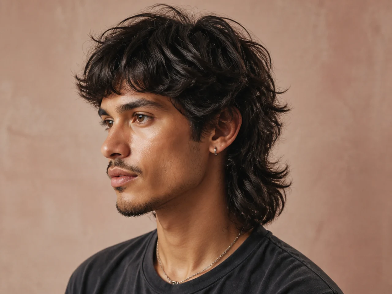 Full mullet wolf cut hybrid with heavy face-framing layers and long nape