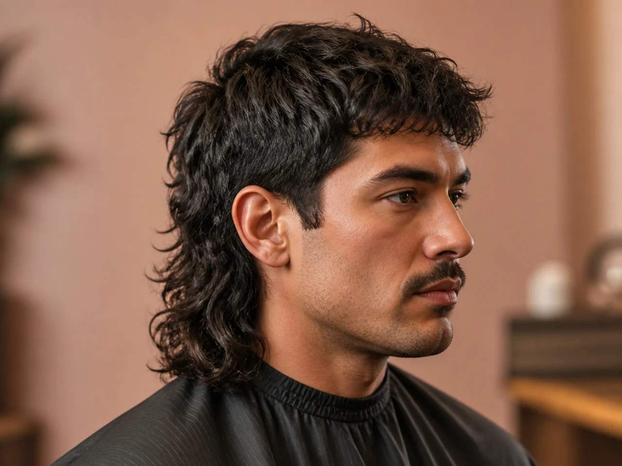 Aussie full mullet with cropped top and long straight nape on a young man